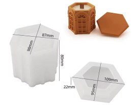 Molde silicona casa romana